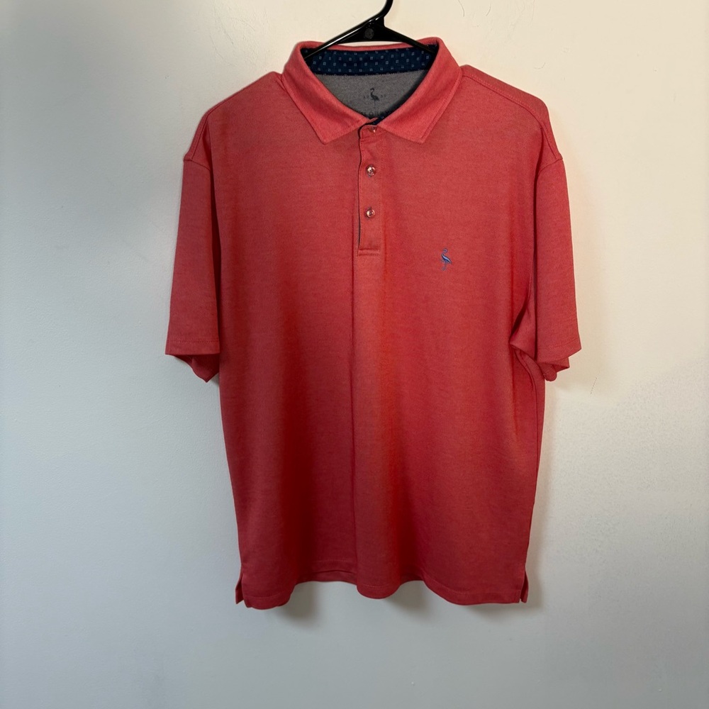 Tailorbird Men's Red Polo Shirt Golf Performance Polyester Blend XXL